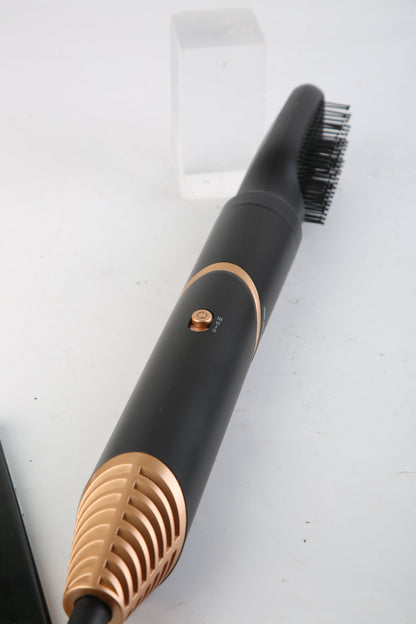 1Pc 5 In 1 Hot Air Styler Straightener Curler Dryer Automatic Wrap Styler Hair Dryer Brush Set With 3 Temp Settings ALCI Plug Glove Cable Tie 2 Alligator Hair Clips