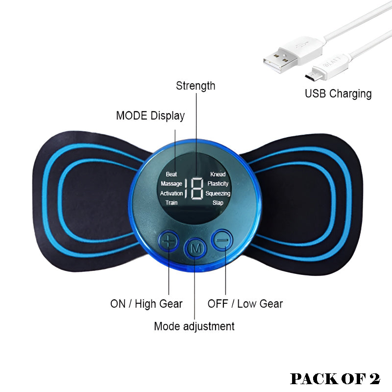 Mini Electric Massage Sticks with 8 Modes and 19 Intensity Levels