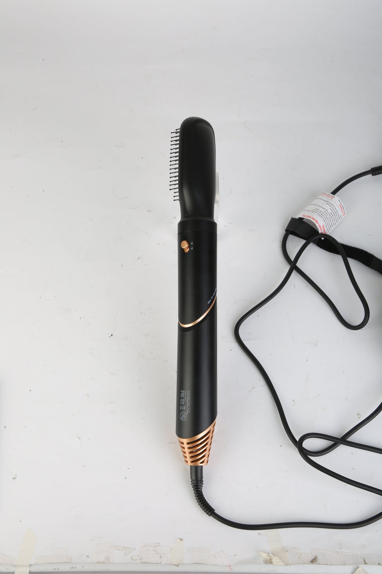 1Pc 5 In 1 Hot Air Styler Straightener Curler Dryer Automatic Wrap Styler Hair Dryer Brush Set With 3 Temp Settings ALCI Plug Glove Cable Tie 2 Alligator Hair Clips